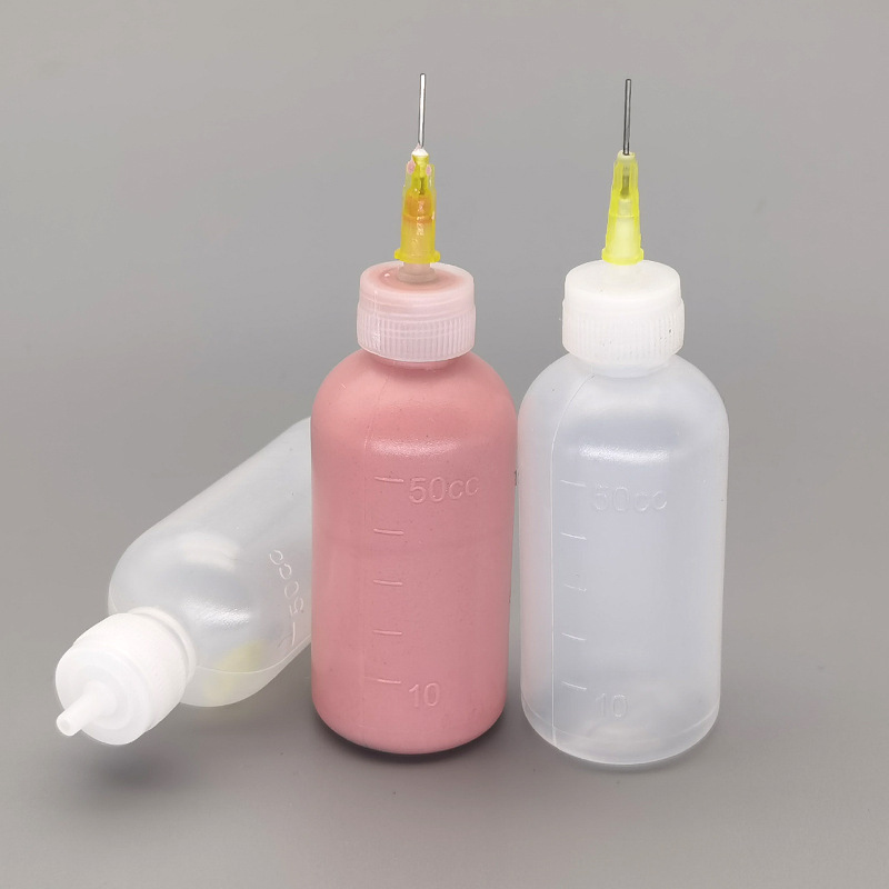 Picture of Pottery Slurry Painting Bottle Glaze Hand Extruded Soft Plastic 50cc Painted Clay with Needle Tool Pointed Mouth Painting Bottle