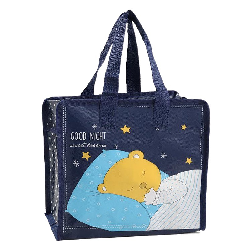 Large Capacity Non-Woven Portable Shopping Bag Cartoon Portable Cosmetic Storage Bag Gift Bag Wholesale Large Size