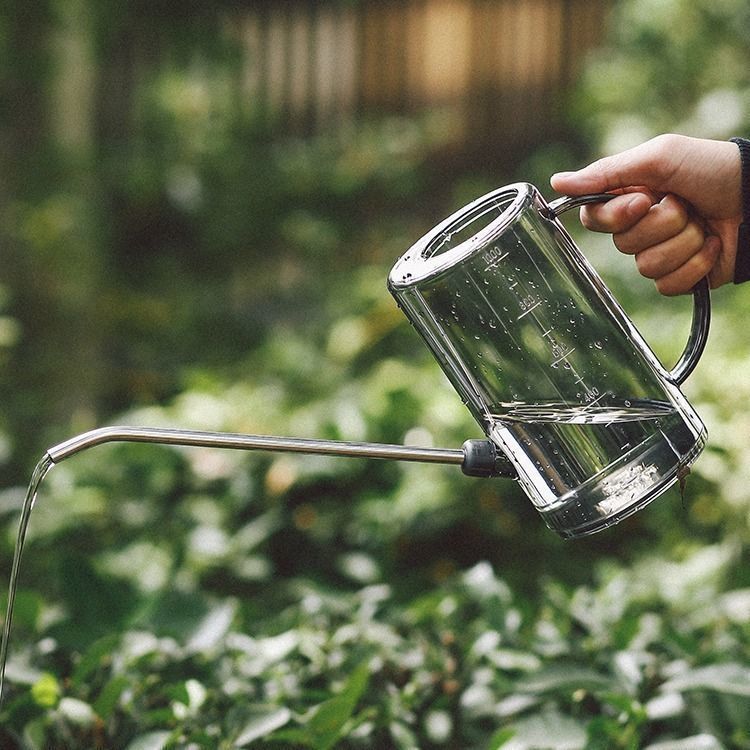 Stainless Steel Long Mouth Watering Kettle, High-Looking Household Plastic Watering Kettle, Flower Pot Watering Gardening Tool