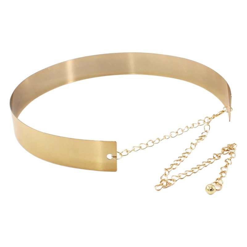 European and American Trend Women's Metal Iron Belt Waist Seal Decorative Skirt Fashion Mirror Waist Chain 2.0cm and 3.5cm