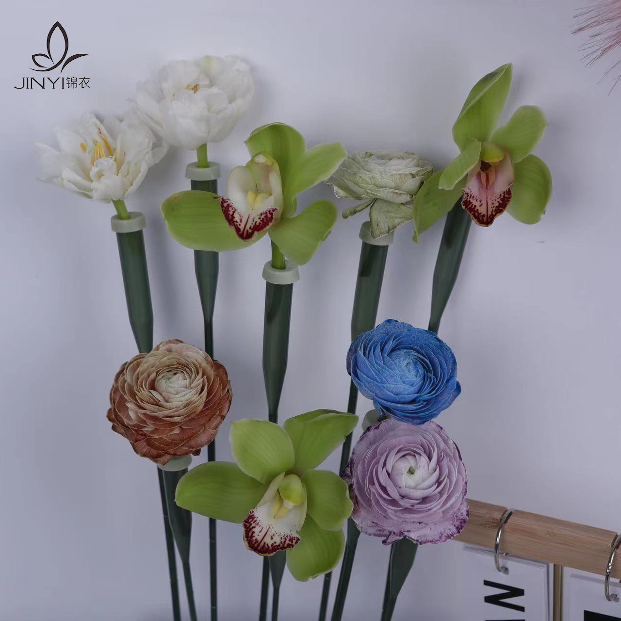 Jin Yi Jin Yi Flower Water Storage Pipe Lefter Foreign Orchid Pipe with Rod Phalaenopsis Palm Grafting Floriculture Flower Shop Flower Protection