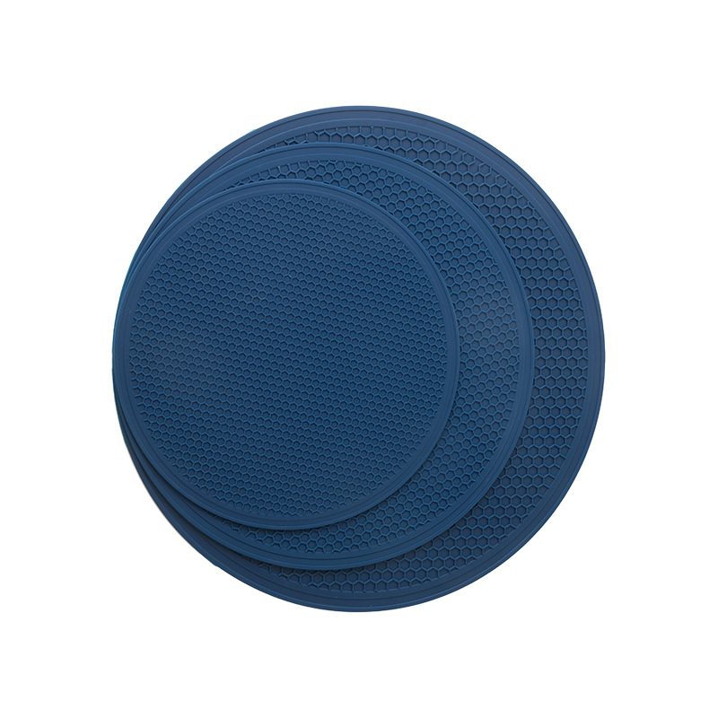 Picture of Three-size silicone honeycomb pattern insulation mat silicone insulation pot mat household insulation bowl mat large pot mat coaster dish mat