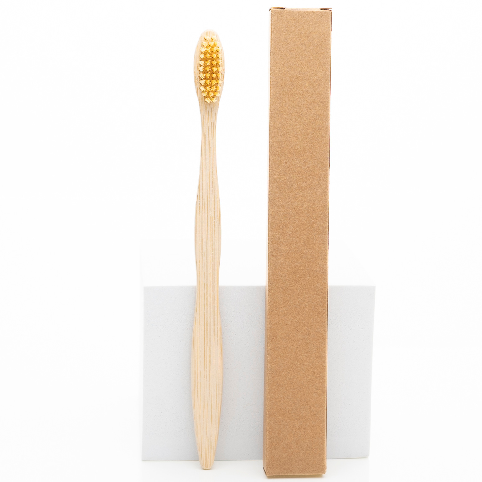 Picture of Hotel Disposable Bamboo Toothbrushes, Multi-Color Soft and Hard Bristles, Biodegradable Bamboo Toothbrushes, Customizable with Logo, Set Packaging