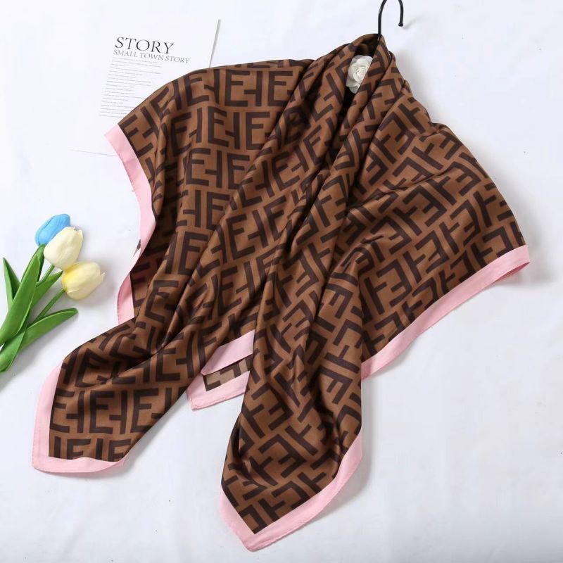 Picture of Autumn and winter all-match shawl animal printed black and white simple large square 90*90CM imitation silk twill silk scarf for women