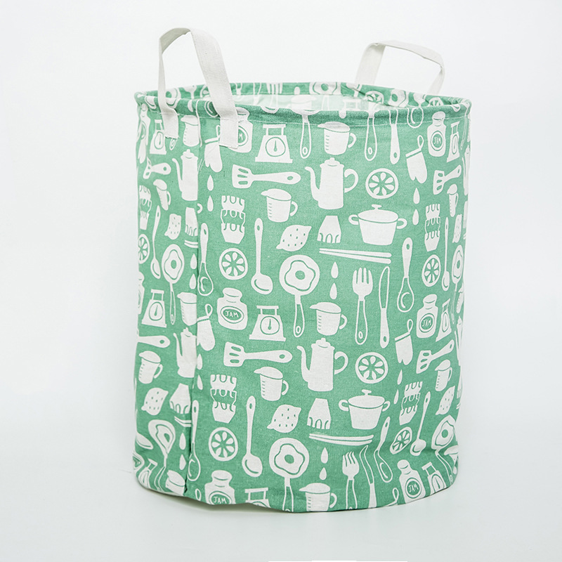 Picture of Nordic style simple laundry basket fabric storage basket home laundry basket dirty clothes storage basket bathroom laundry basket