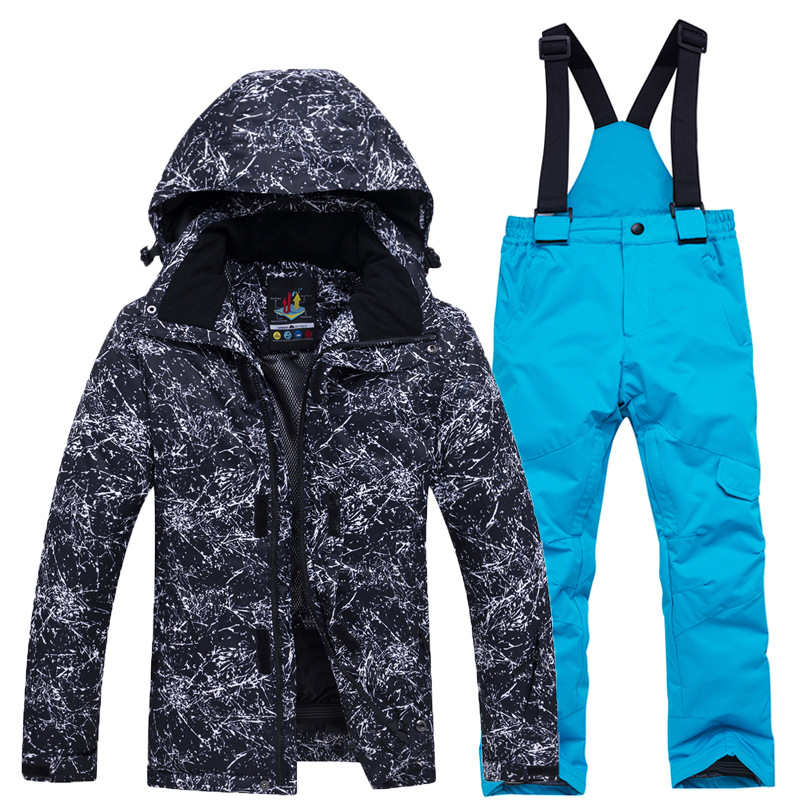 Picture of New Children's Ski Suit suit Boys' and Girls' Outdoor Thickened Warm Ski Two-Piece Set