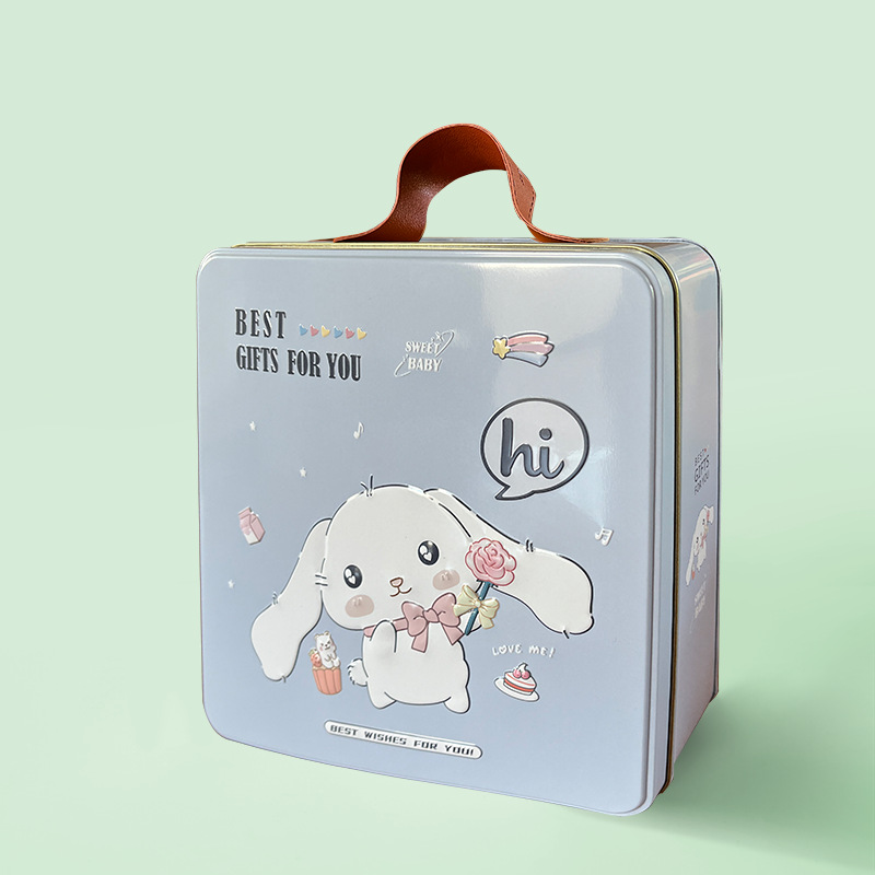 Square Puppy Candy Tin Can, Wedding Candy Box, Exquisite Cookie Can, New Candy Packaging Tin Can