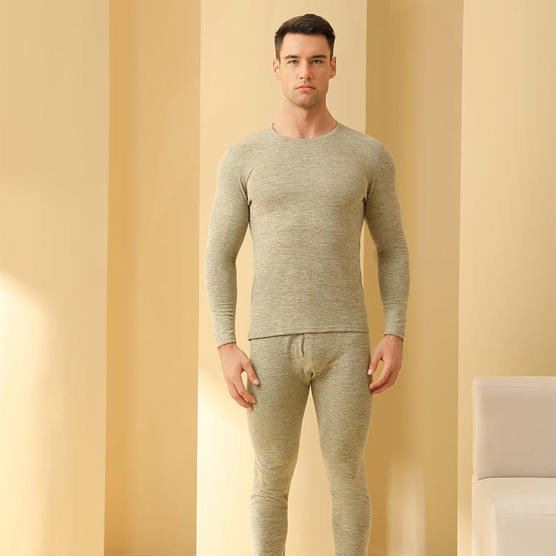 Picture of 2025 New Thermal Underwear Set Autumn and Winter Men's and Women's Autumn Clothes and Long Pants Wool Silk Inner Wear Wholesale
