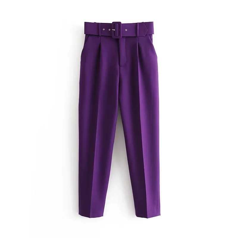 Picture of New Pants European Size Belt with Suit suit Spring Pure White Women Cross-border Pants White Pants