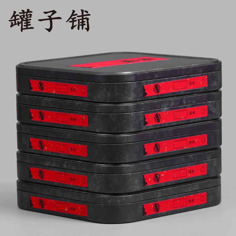 357g tea cake box ancient tree Pu'er tea cake iron box frosted iron metal storage iron box cake box in stock wholesale