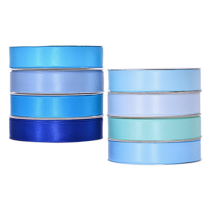 Yao Ming Ribbon Blue Series Ribbon Bow Wedding Holiday Decoration Baked Flowers Packaging Support Ribbon