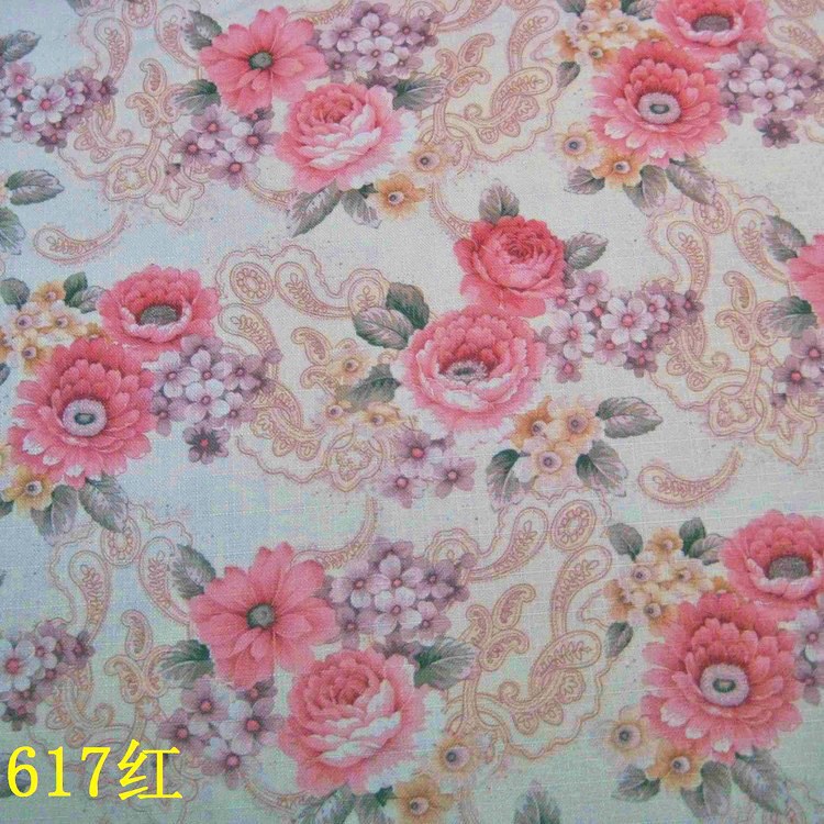 Picture of Manufacturer's Ready Stock 2.8m Wide Polyester Imitation Linen Jacquard Bamboo Plaid Cloth Flower Pattern Rich Cross Plaid Bamboo Cloth