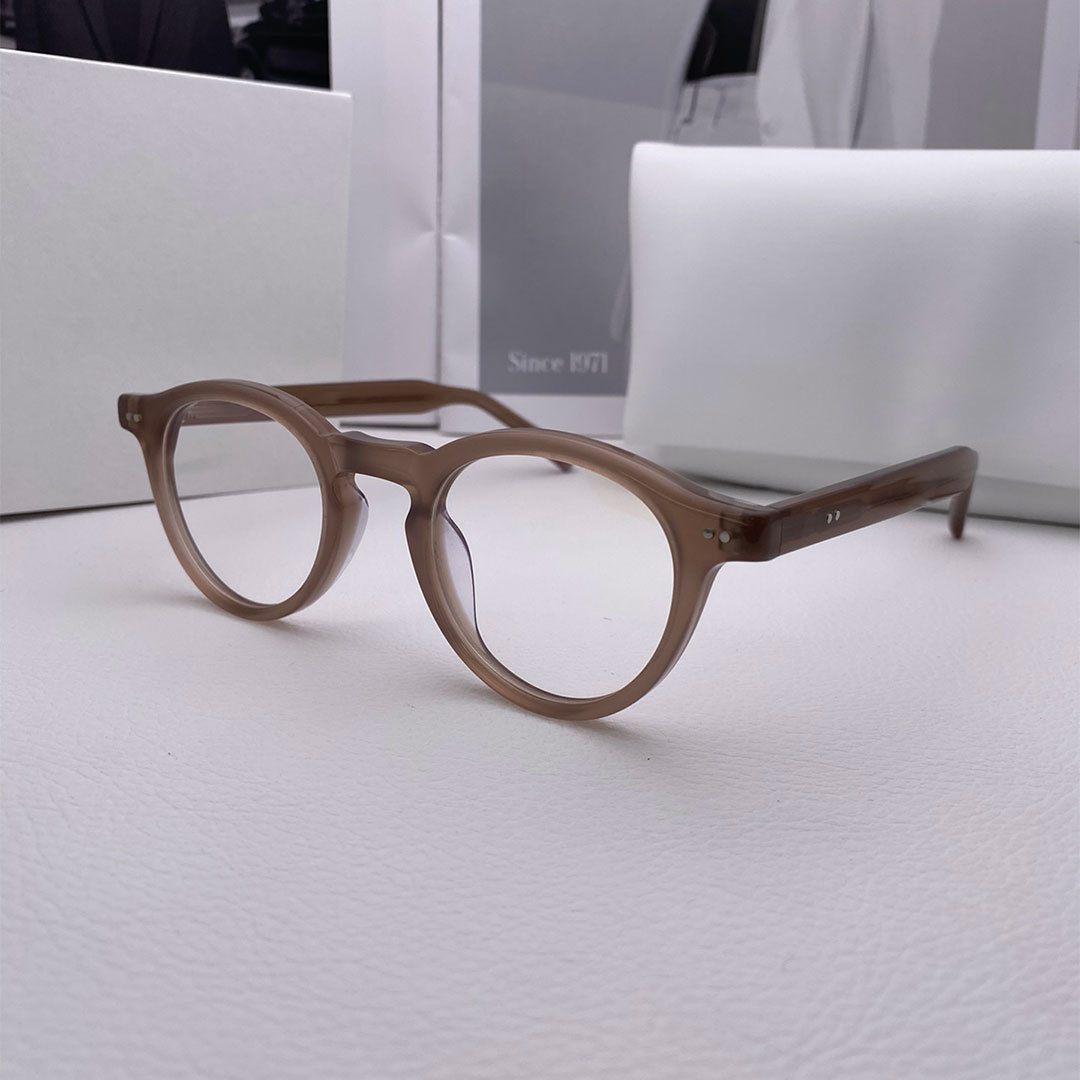 Picture of 2024 Co-Branded Ultra-Light Plate Gm Round Frame Glasses Mm116 Margiela Fashionable Black Frame Women's Anti-Blue Light and Light