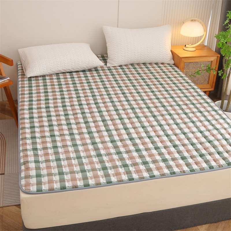 Picture of Four Seasons Mattress Cushion Household Protective Pad Thin Student Dormitory Single Bed Mattress Cushion Folding Bedroom Double