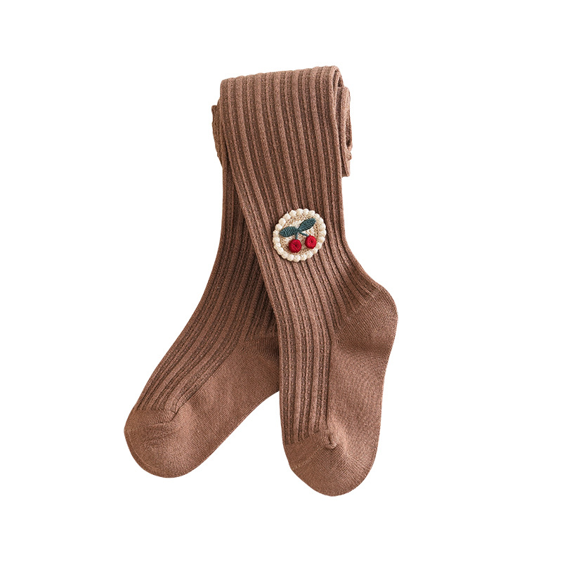 Picture of Baby pantyhose children's leggings 2023 spring and summer a cherry combed cotton baby bottoming socks spot wholesale