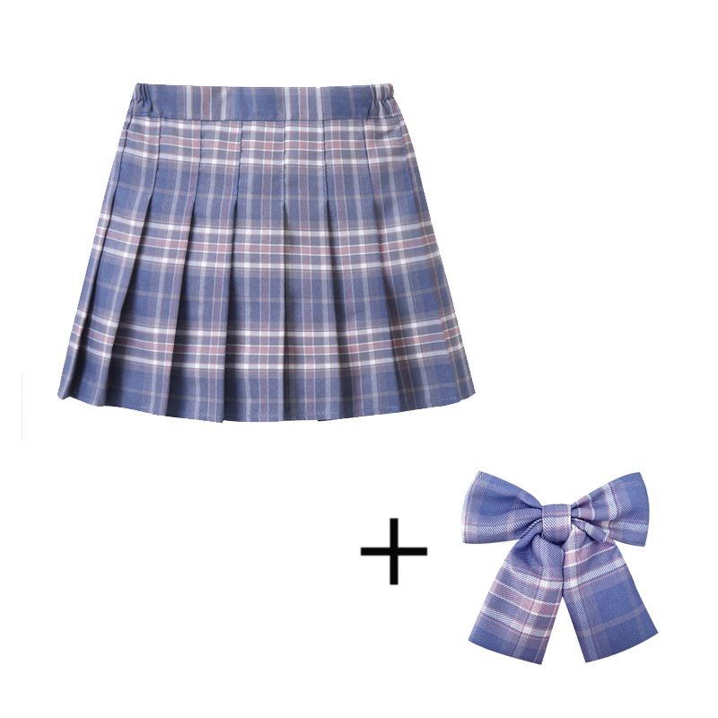 Picture of Girls' skirt children's clothing Korean style new preppy style children's short skirt class clothes plaid skirt medium and large children's pleated skirt
