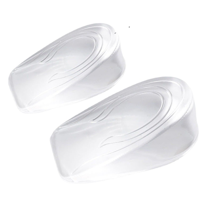 Silicone Transparent Heightening Insole for Men and Women Invisible Half-Pad Inner Heightening Artifact Heel Pad Boots Sports Without Tiring Feet