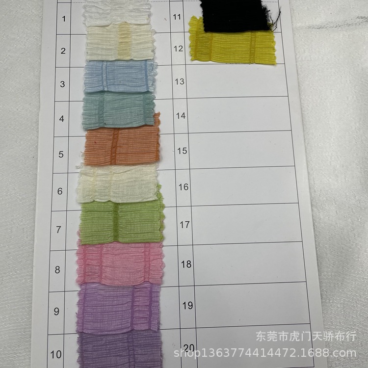 Spot supply woven wrinkled fabric nylon stretch polyester cotton wrinkled fabric fashion women's clothing fabric