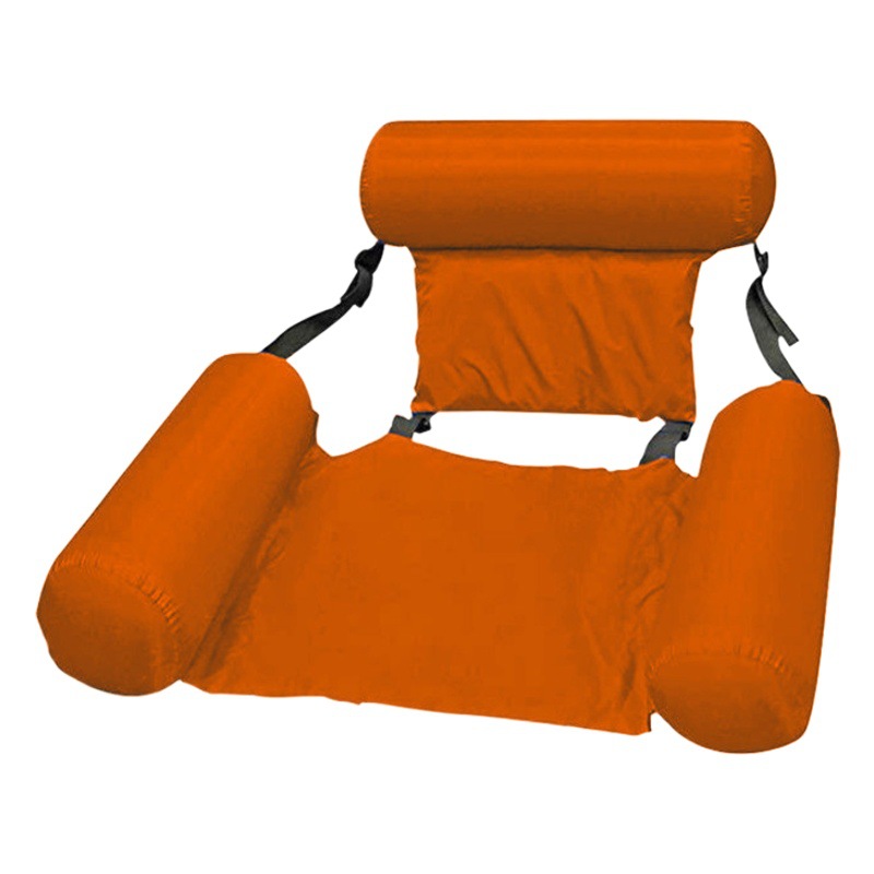 Foldable inflatable recliner water sofa amusement recliner floating bed with net hammock floating dual-use backrest floating row