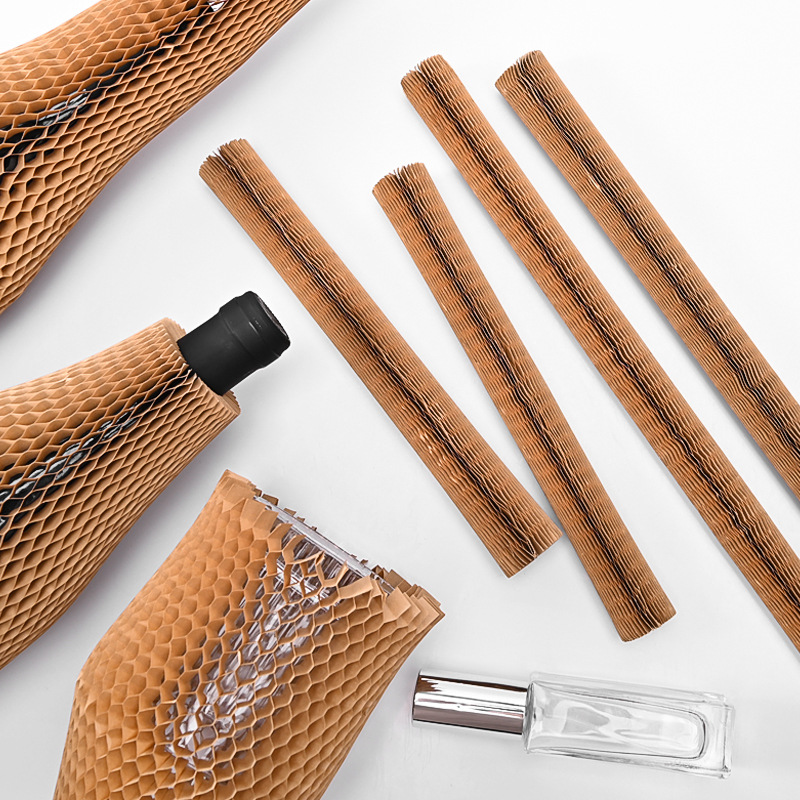 Picture of Red Wine Ceramic Honeycomb Paper Protective Cover Buffer Fragile Goods Honeycomb Paper Cross-Border Fully Degradable Kraft Paper Manufacturer Wholesale