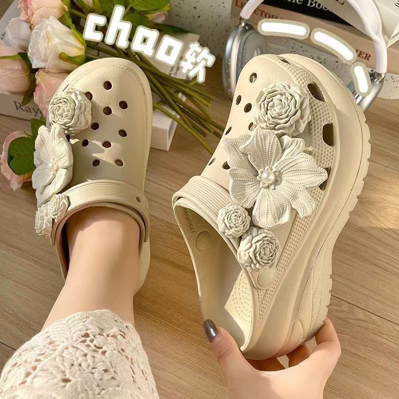 Spring and Summer New Products, Simple Beach Shoes, Outer Wear, Clogs, Women's Thick-Soled Sandals, Women's Flip-Flops, Women's Sandals, Women's Sandals