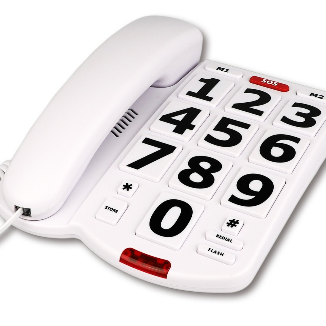 Picture of Cross-border dedicated electricity supplier wired telephone large digital keys elderly machine volume adjustable telephone English