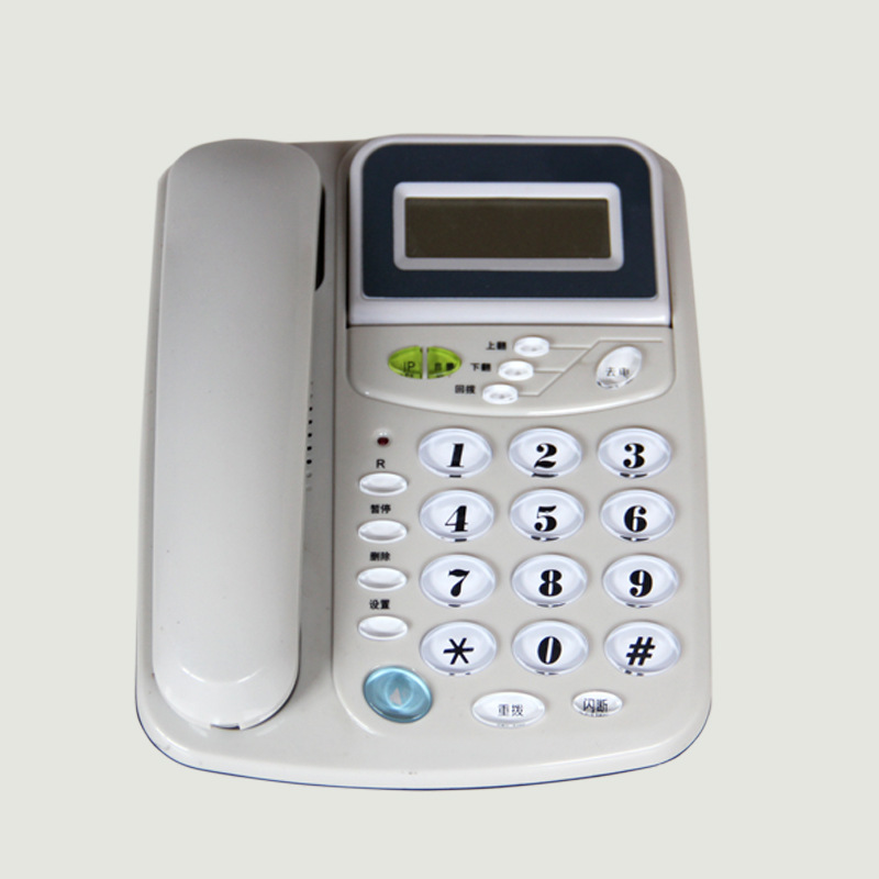Picture of Cross-border version of caller ID telephone set fixed wired large button corded telephone set volume adjustment English packaging