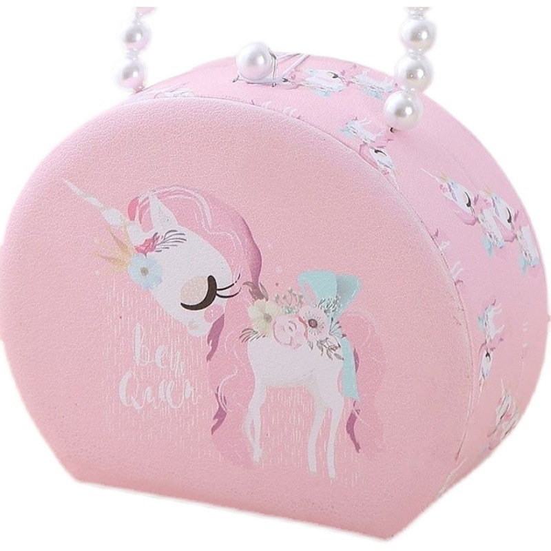 Picture of Cartoon Children's Unicorn Jewelry Box Girls Birthday Gift Jewelry Small Shoulder Bag Girls Toy Bag Manufacturer Wholesale