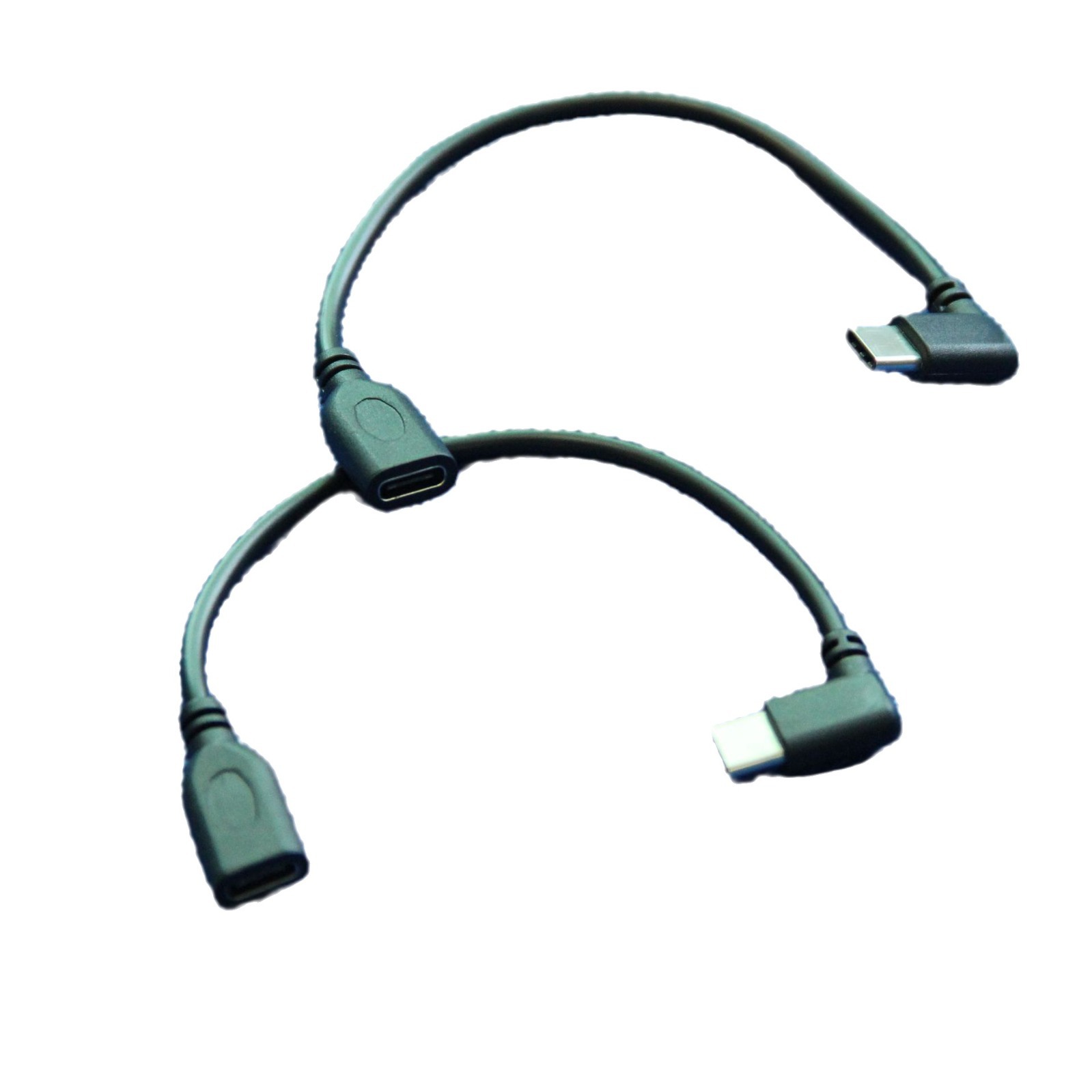 Picture of TYPE-C male and female extension line left bend right bend fast charge line Mike female elbow line TYPE-C data line
