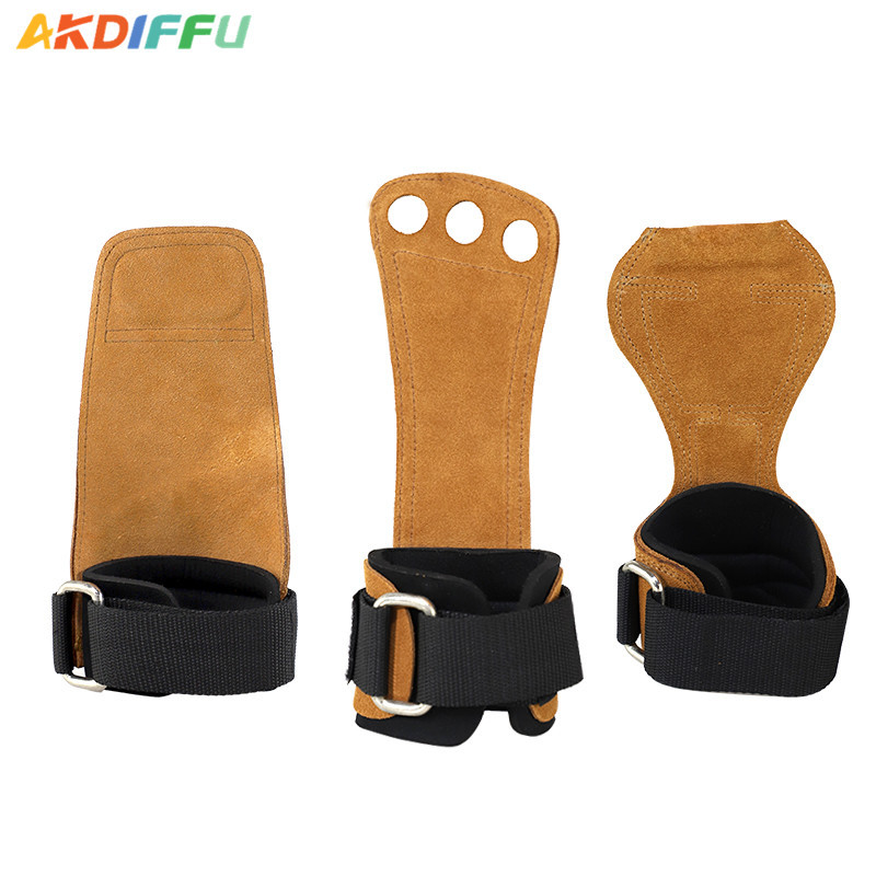 Fitness Palm protection weightlifting single parallel bars gloves hard pull pull-up Palm protection not easy to slide cowhide booster belt