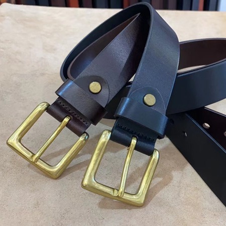 Men's retro casual belt LT0155#4.0 wide men's first layer cowhide belt Joker belt wholesale