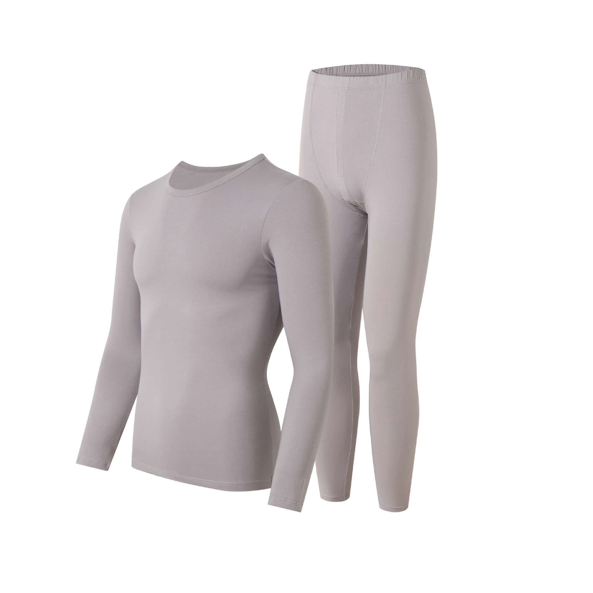 Picture of Pure Cotton Autumn Clothes and Pants for Couples, Thin Round Neck Elastic Men's and Women's Thermal Underwear Set, Women's Wholesale
