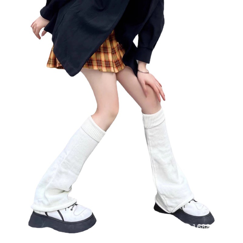 Original Design White jk Spice Girls Knitted Leg Cover Women's Summer Thin Subculture Socks Stacked Socks