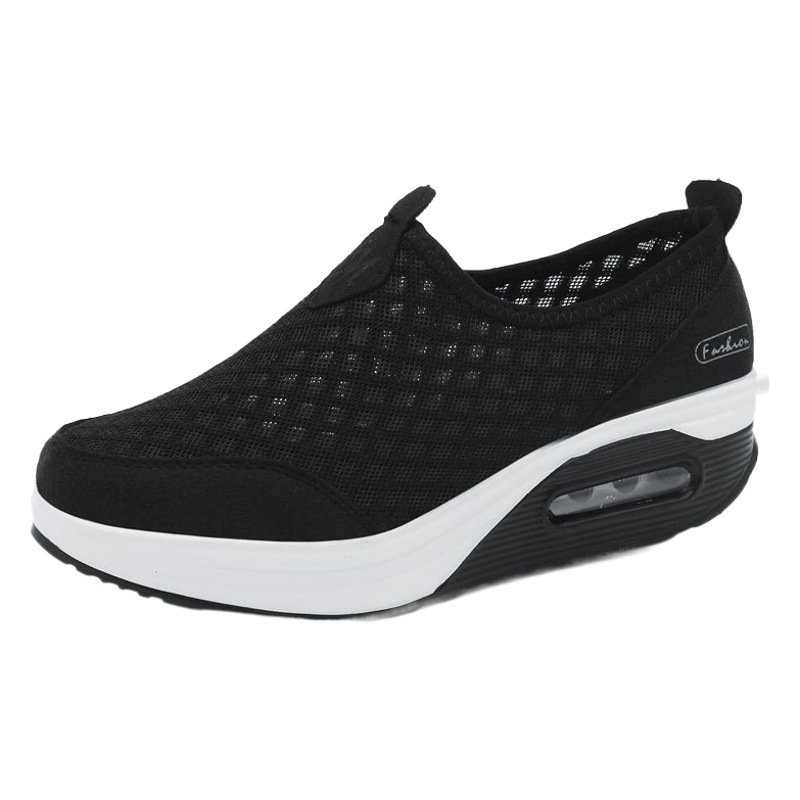 2019 summer New rocking shoes air cushion women's shoes mesh casual sports platform platform shoes women's shoes wholesale