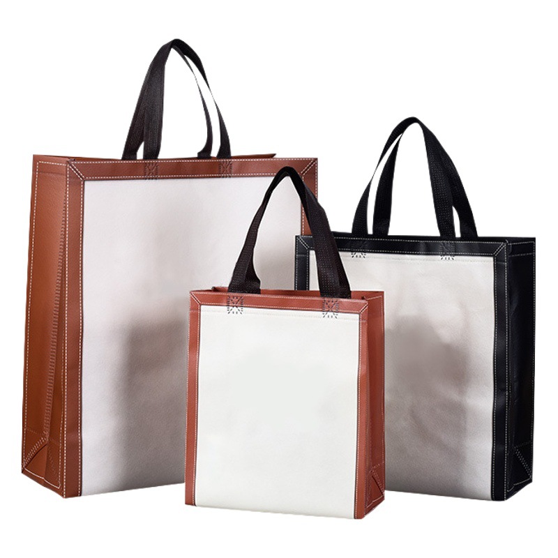 Gift bag handbag printed logo three-dimensional non-woven bag large garment bag coated non-woven environmental protection bag wholesale