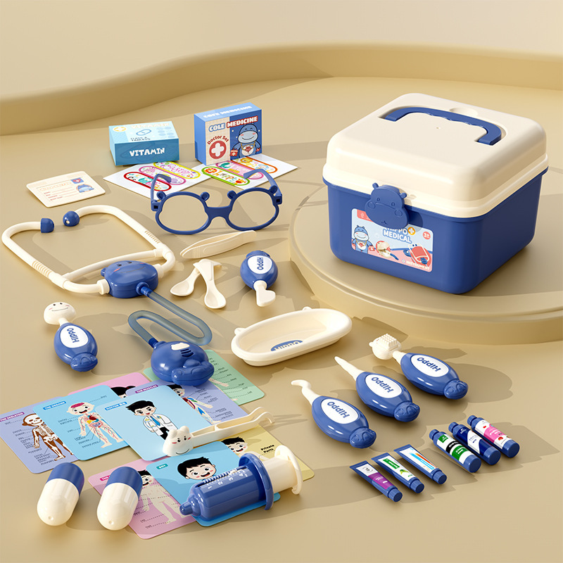 Picture of Children play small doctor toy suit boys and girls simulation play house injection medical kit to see a doctor baby gift