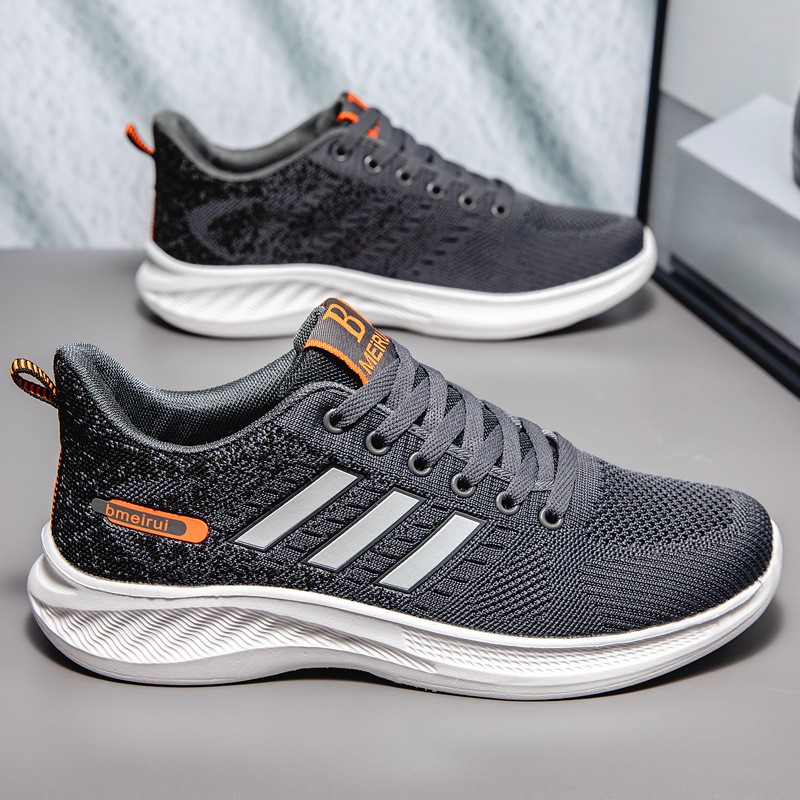 Spring and Summer Men's Shoes 2025 New Breathable Flying Weaving Mesh Shoes Men and Women Couple Soft Sole Lightweight Casual Shoes sneaker