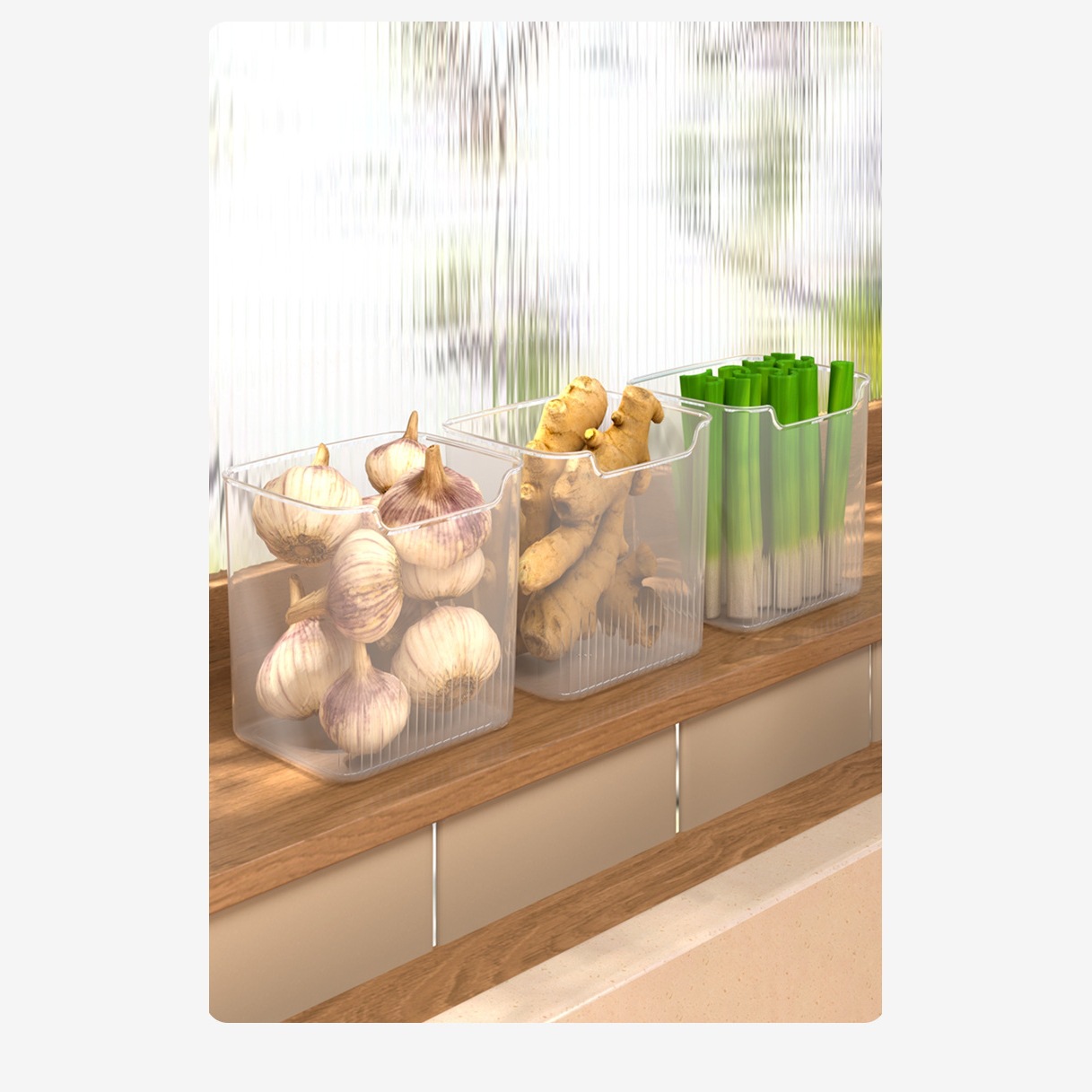 Picture of Kitchen Refrigerator Side Door Storage Box Organizer for Sorting and Preserving Eggs Inside the Refrigerator