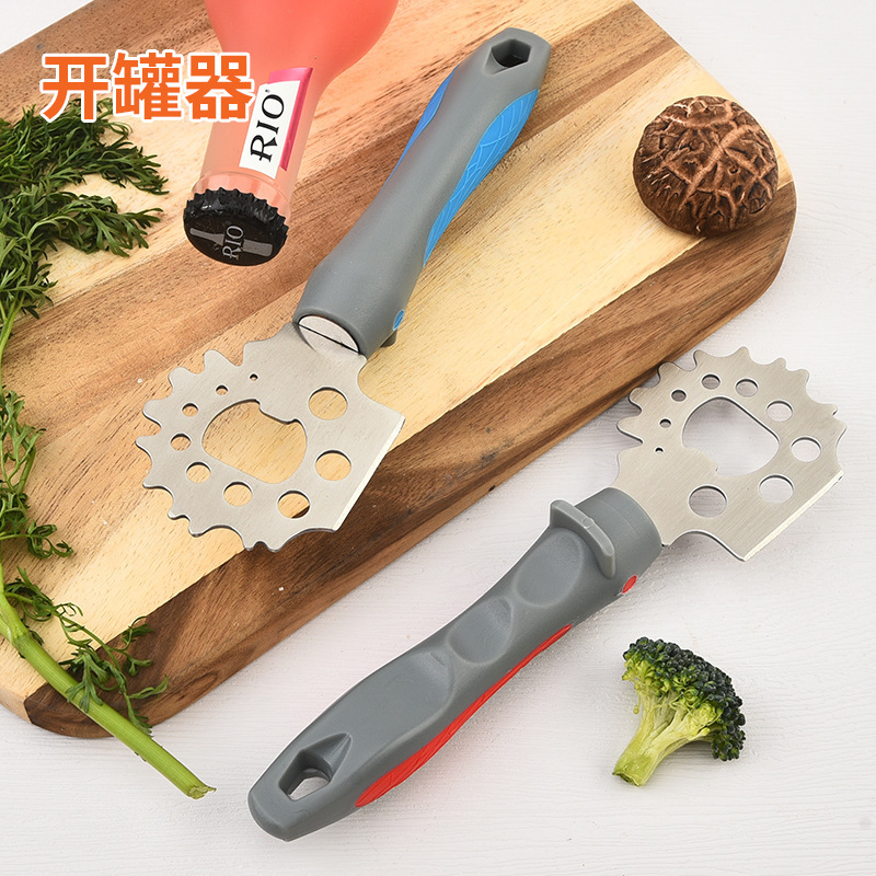 Multifunctional 304 Stainless Steel Cleaner Bbq Grill Scraper Bottle Opener Herb Grill Scraper Groove Cleaner