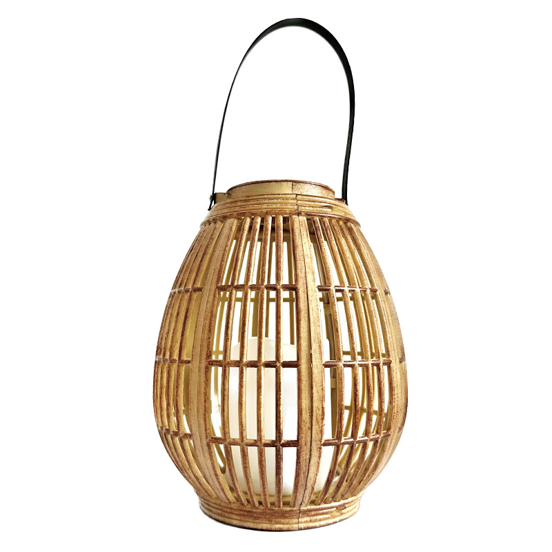 Picture of [A generation of hair] solar rattan lantern source factory courtyard garden decoration bamboo Amazon explosions