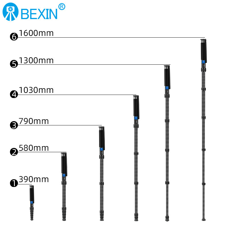 Picture of Beixin Carbon Fiber Slr Camera Monopod Portable Photo Photography Selfie Stand Mobile Phone Live Broadcast Monopod