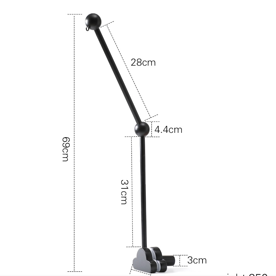 Picture of Amazon Simple Baby Bed Bell Wooden Bracket Mosquito Net Hanging Pole Bed Bell Accessories Newborn Comfort Bed Bell Bracket