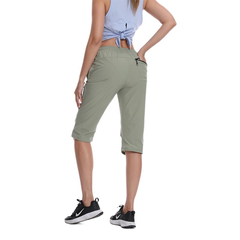 2024 New Summer Four-Way Stretch Woven Hiking Pants for Women Outdoor Fitness Running Quick-Drying Sports Pants Wholesale