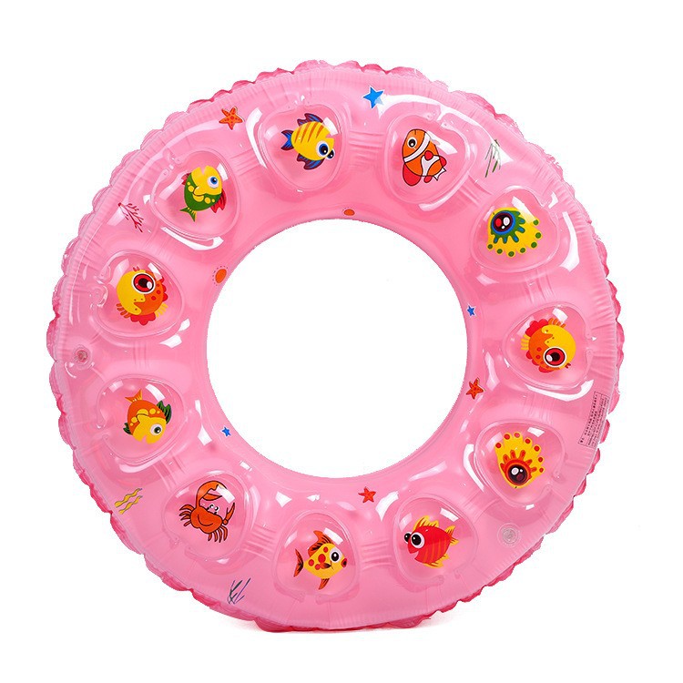 Picture of Thickened double airbag swimming ring factory wholesale 50-90 swimming ring thickened children's inflatable fluorescent solid color swimming ring