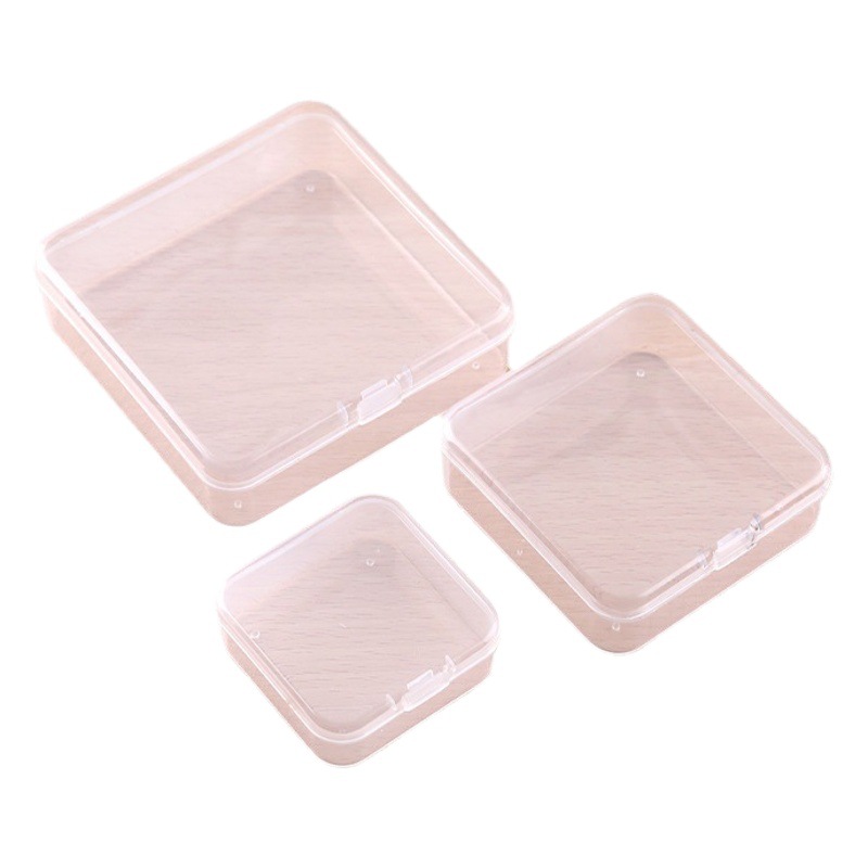 Transparent inner empty mask storage box plastic box hardware tools sample display box parts packaging accessories finishing box