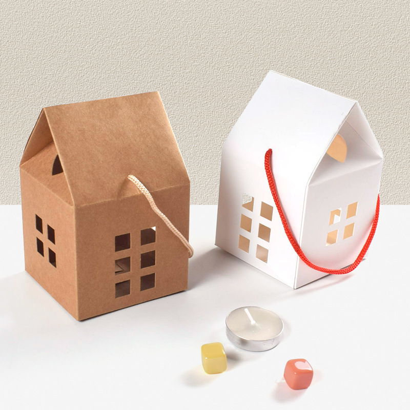 Picture of Solid color simple wind portable small candy biscuits gift box spot cross-border House cute baking packaging carton