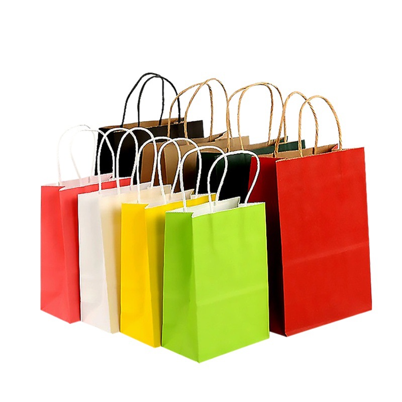 Kraft Paper Tote Bags, Advertising Coffee and Milk Tea Takeaway Bags, Catering Packaging Bags, Mid-Autumn Festival Candy Kraft Paper Bags Wholesale