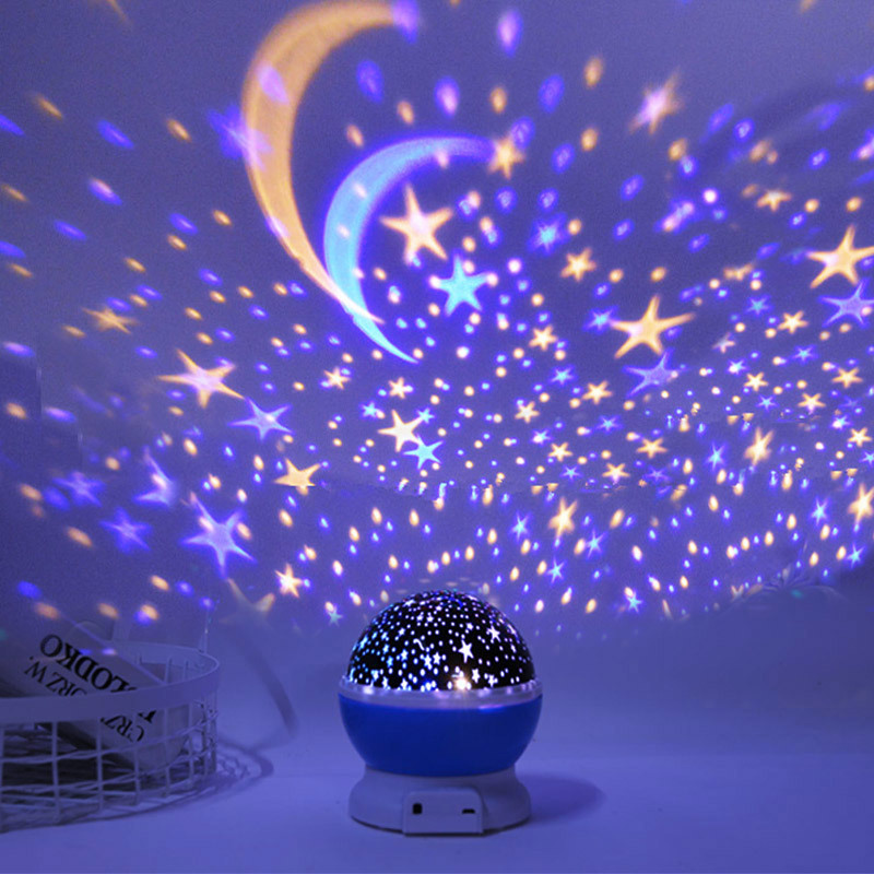 Creative Romantic Starry Sky Lamp Projector Bedroom Dreamy Rotating Starry Sleep Kidsren Couple Bedside Night Light