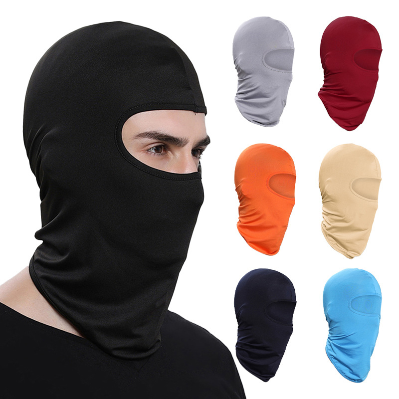 Cross-border bestseller outdoor sun-protection cycling face shield, full-face neck protector, thin motorcycle bicycle helmet liner headcover