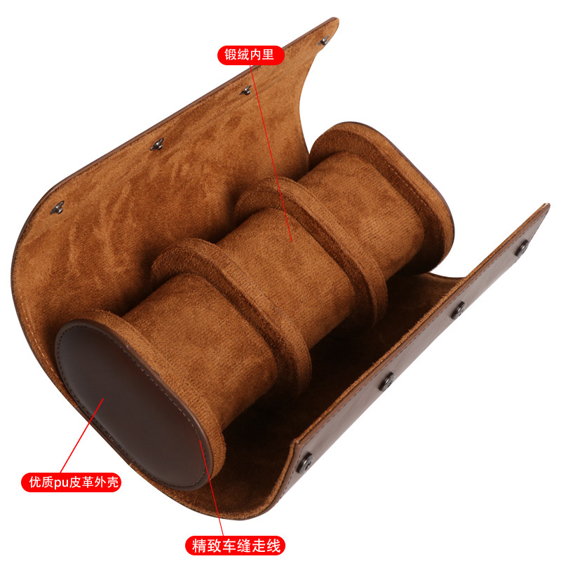 Picture of Watch Packaging Box to Store Sewing One/Two/Three-Pack Pu Leather Watch Leather Case with Custom Leather Bag
